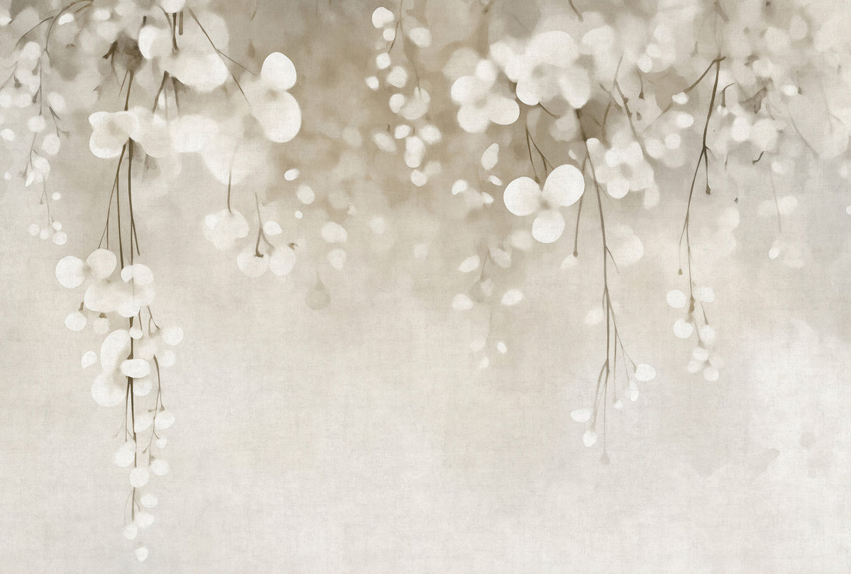 Veer Decor Ivory Rain Grey Wall Mural 8412-VRAED-AC