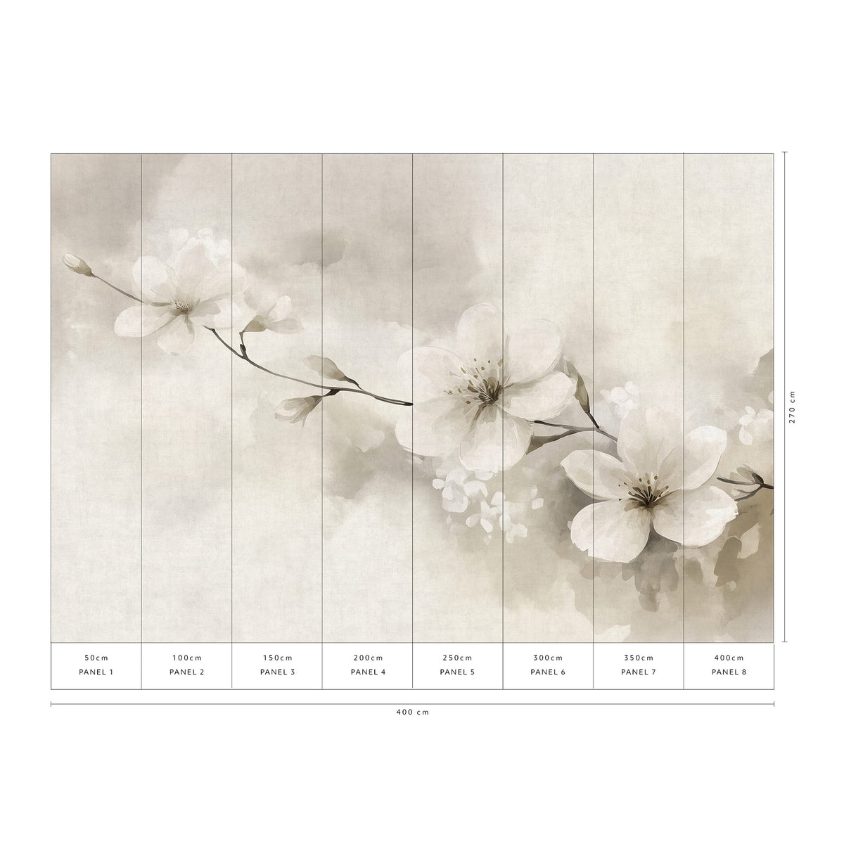Veer Decor First Light Taupe Wall Mural 8412-VRAED-AD