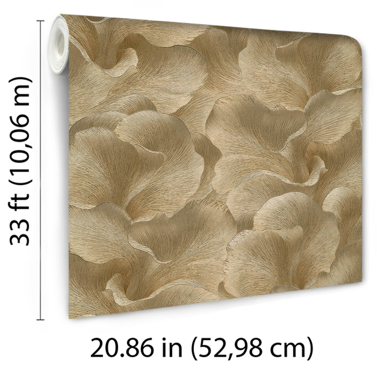 Veer Decor Floral Glow Gold Wallpaper 8413-VRFW-AF4