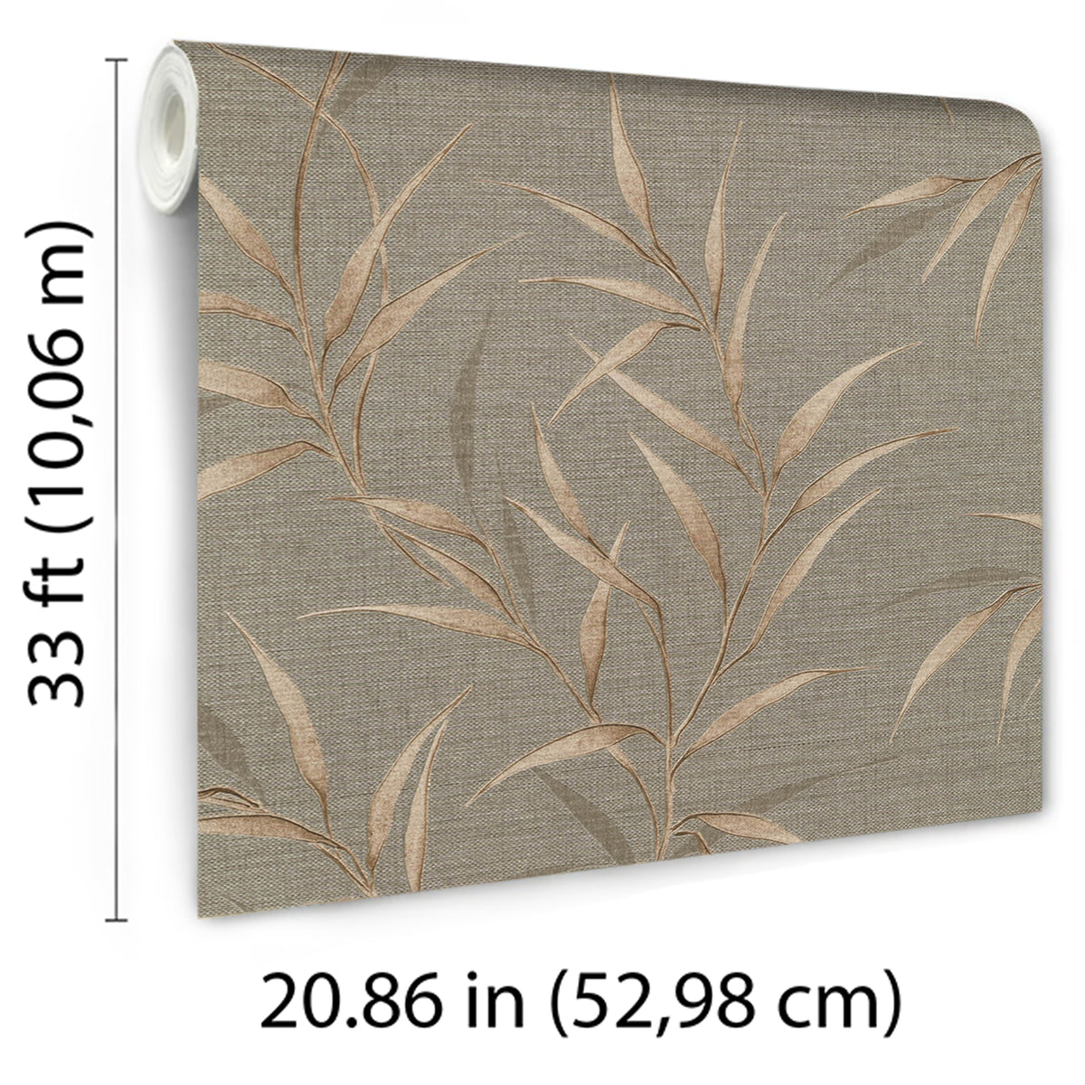Veer Decor Yamato Leaves Brown Wallpaper 8413-VRFW-AG3