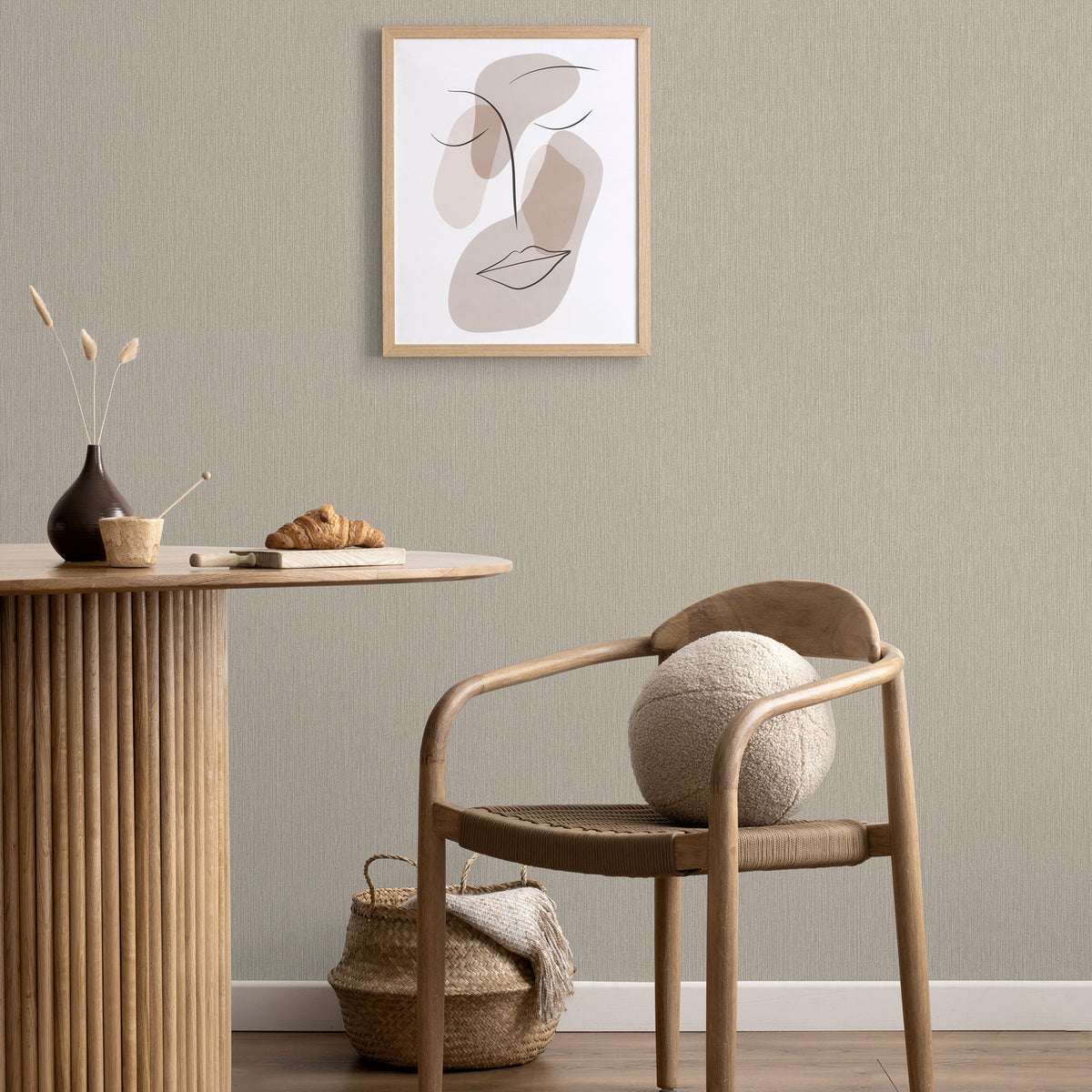 Veer Decor Soft Loom Stria Taupe Wallpaper 8413-VRFW-AI11
