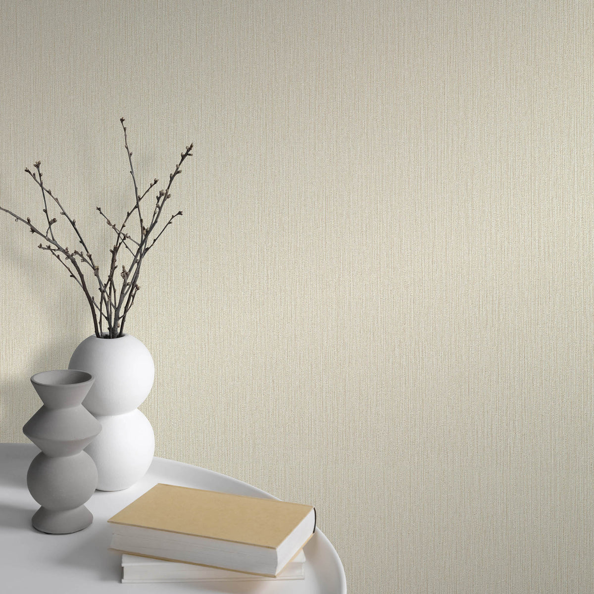 Veer Decor Soft Loom Stria Beige Wallpaper 8413-VRFW-AI2