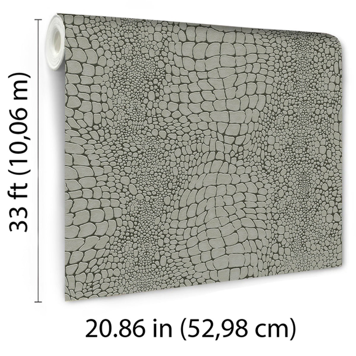 Veer Decor Scala Crocodile Skin Brown Wallpaper 8414-VRINC-A