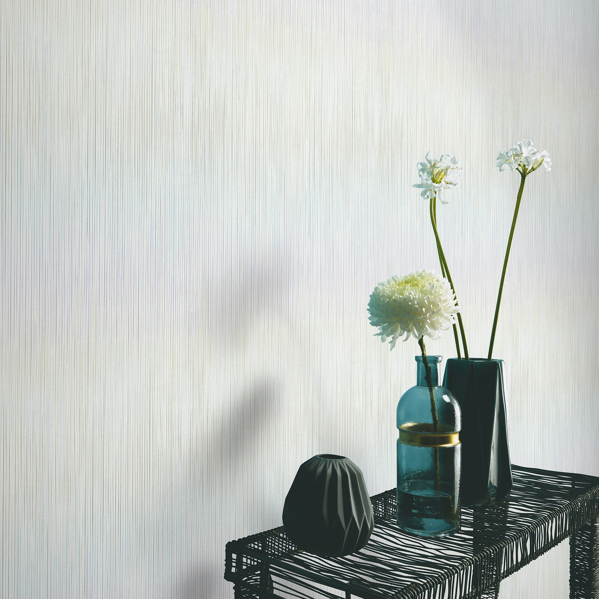 Veer Decor Ravello Raised Stria Green Wallpaper 8414-VRINC-A