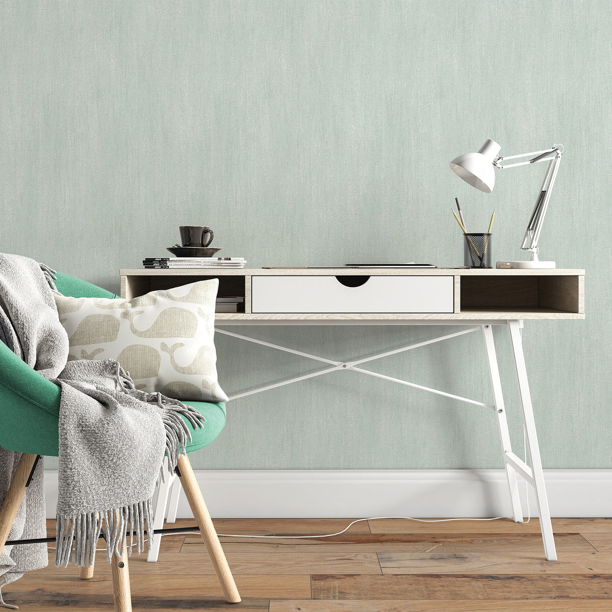 Veer Decor Solano Raised Texture Teal Wallpaper 8414-VRINC-A