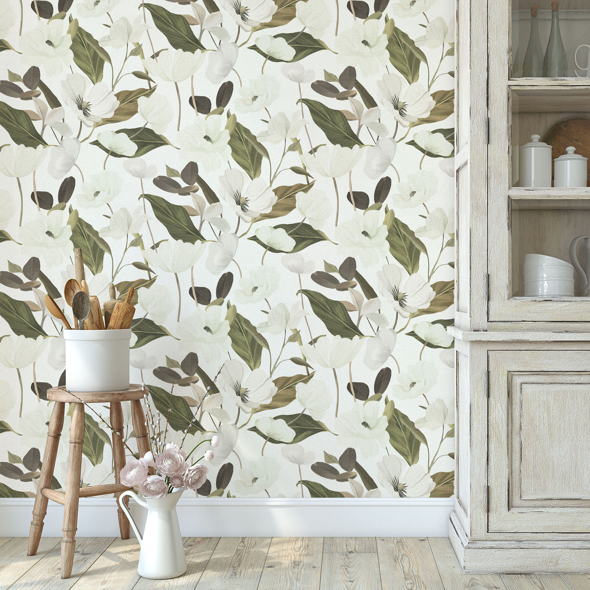 Veer Decor Fairy Blossom White Wallpaper 8415-VRSG-AC3