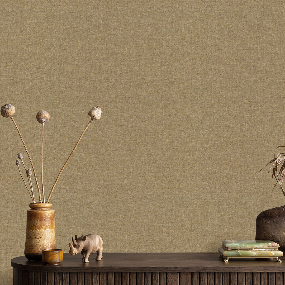Veer Decor Linen Serenity Yellow Wallpaper 8415-VRSG-AE11
