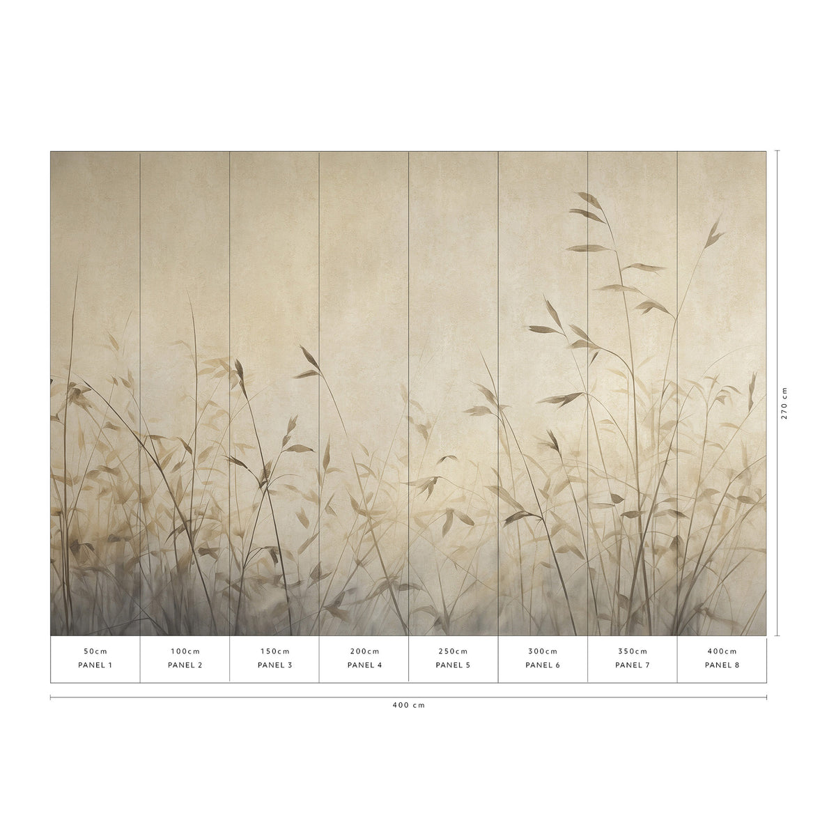 Veer Decor Hint of Autumn Beige Wall Mural 8416-VRZM-AA-1
