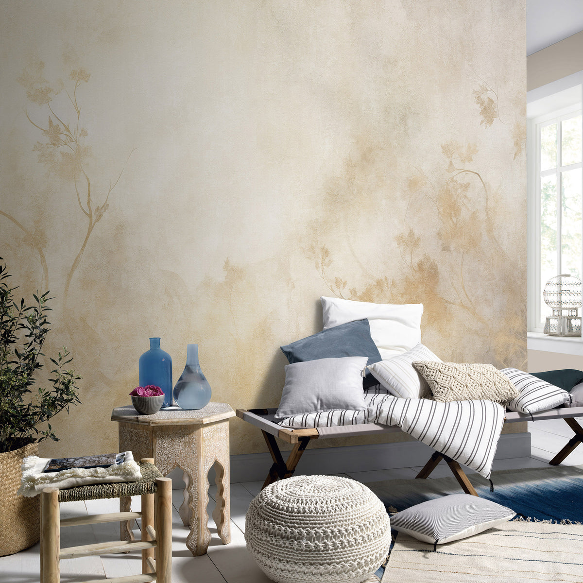 Veer Decor Golden Ember Beige Wall Mural 8416-VRZM-AD-1