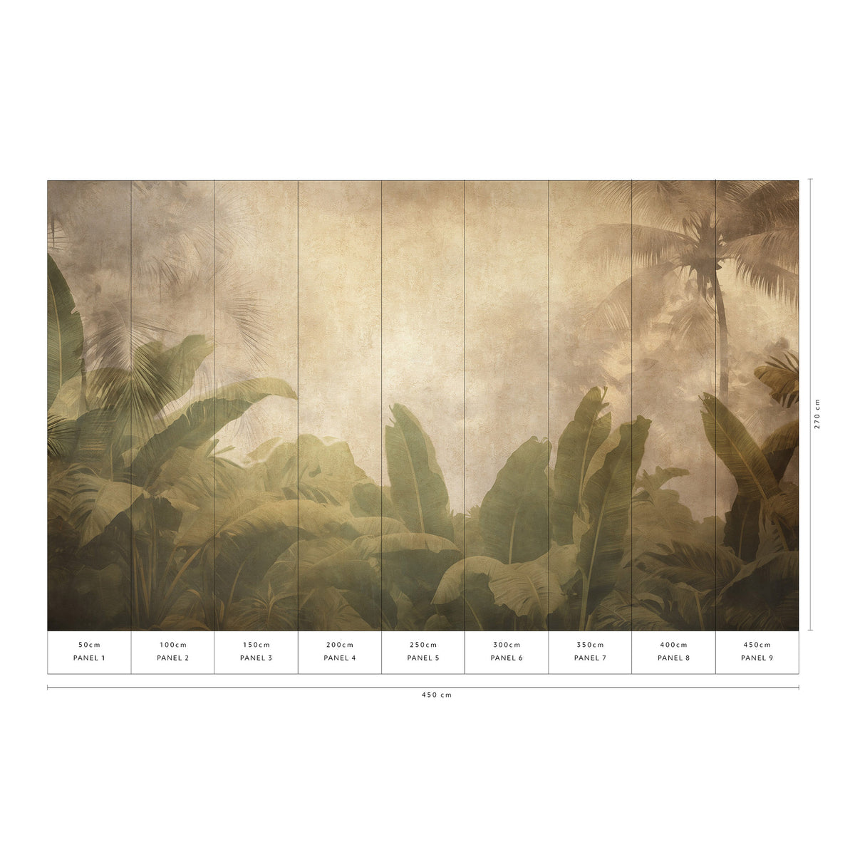 Veer Decor Tropical Haze Green Wall Mural 8416-VRZM-AK-1