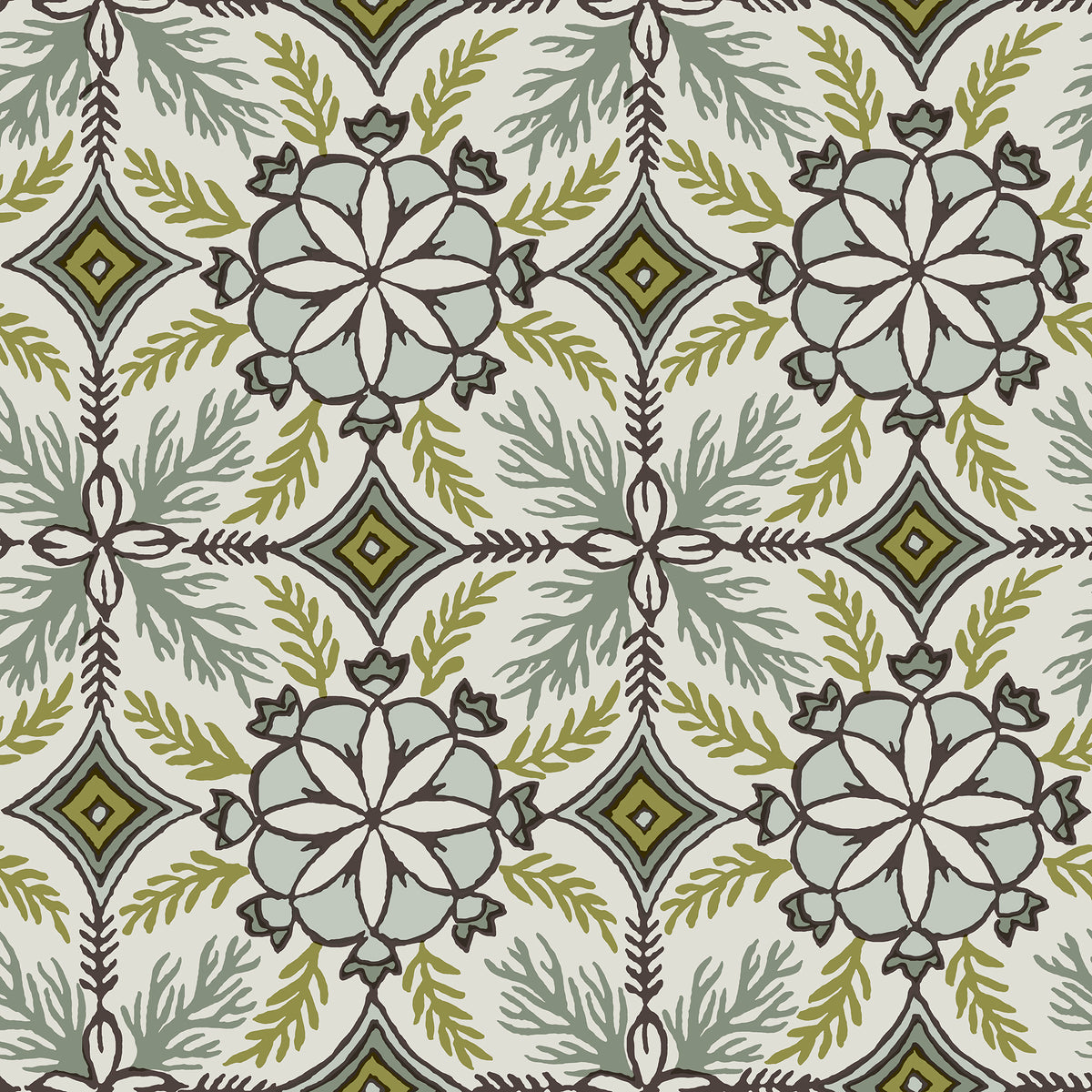 Veer Decor Morocco Green Wallpaper 8421-ANT-AE2