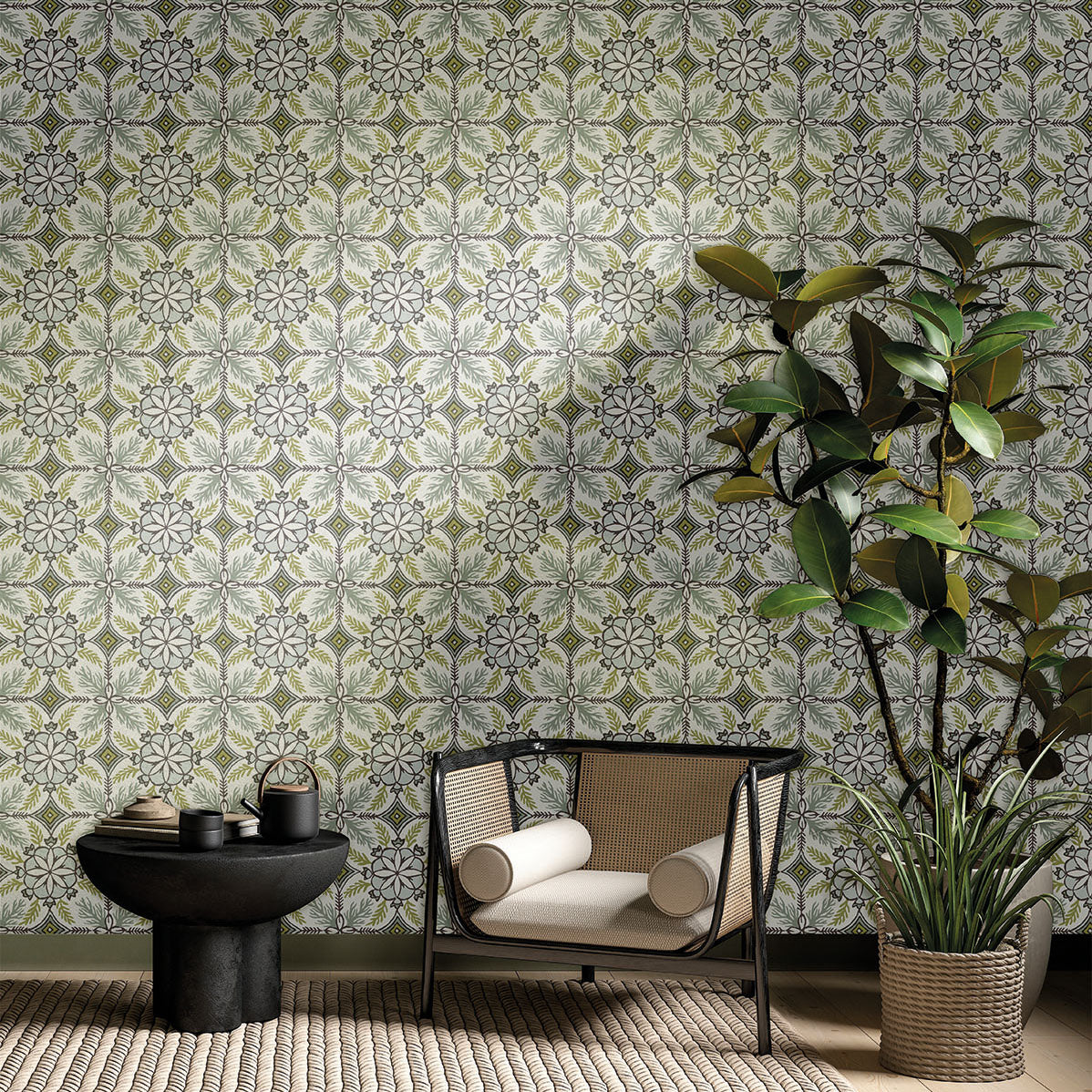 Veer Decor Morocco Green Wallpaper 8421-ANT-AE2