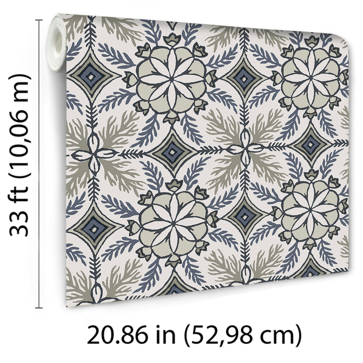 Veer Decor Morocco Blue Wallpaper 8421-ANT-AE3