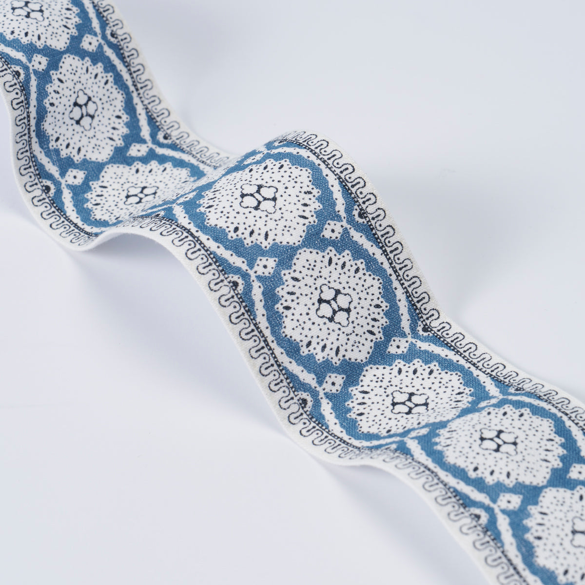 Schumacher 84330 MAXIMILIAN TAPE in BLUE Trim - RITA KONIG