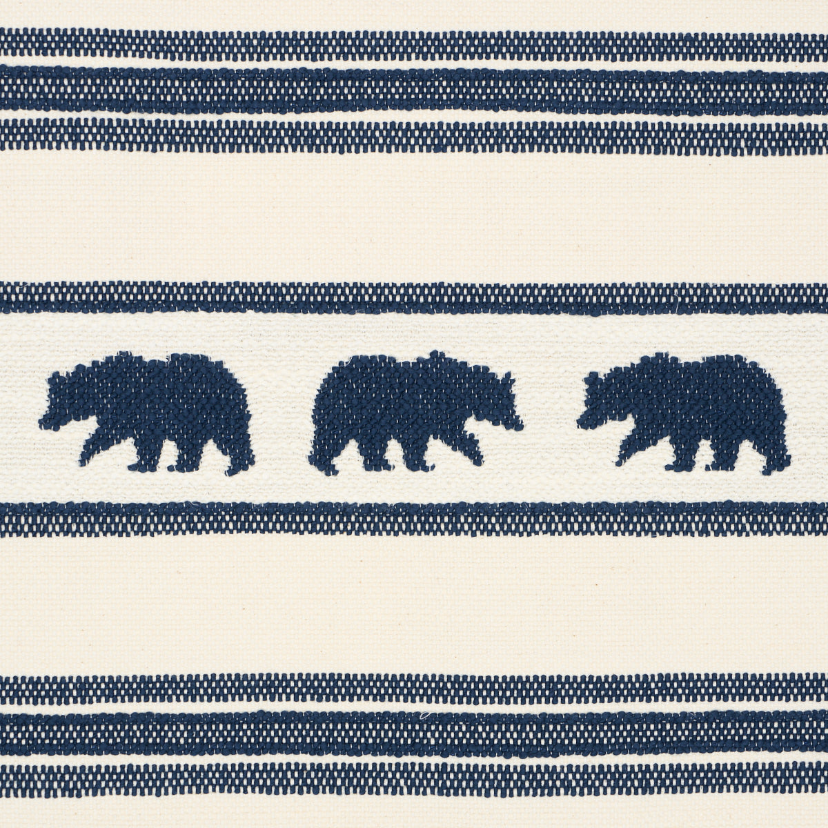 Schumacher 84990 KODA STRIPE in INDIGO Fabric - LUXE LODGE