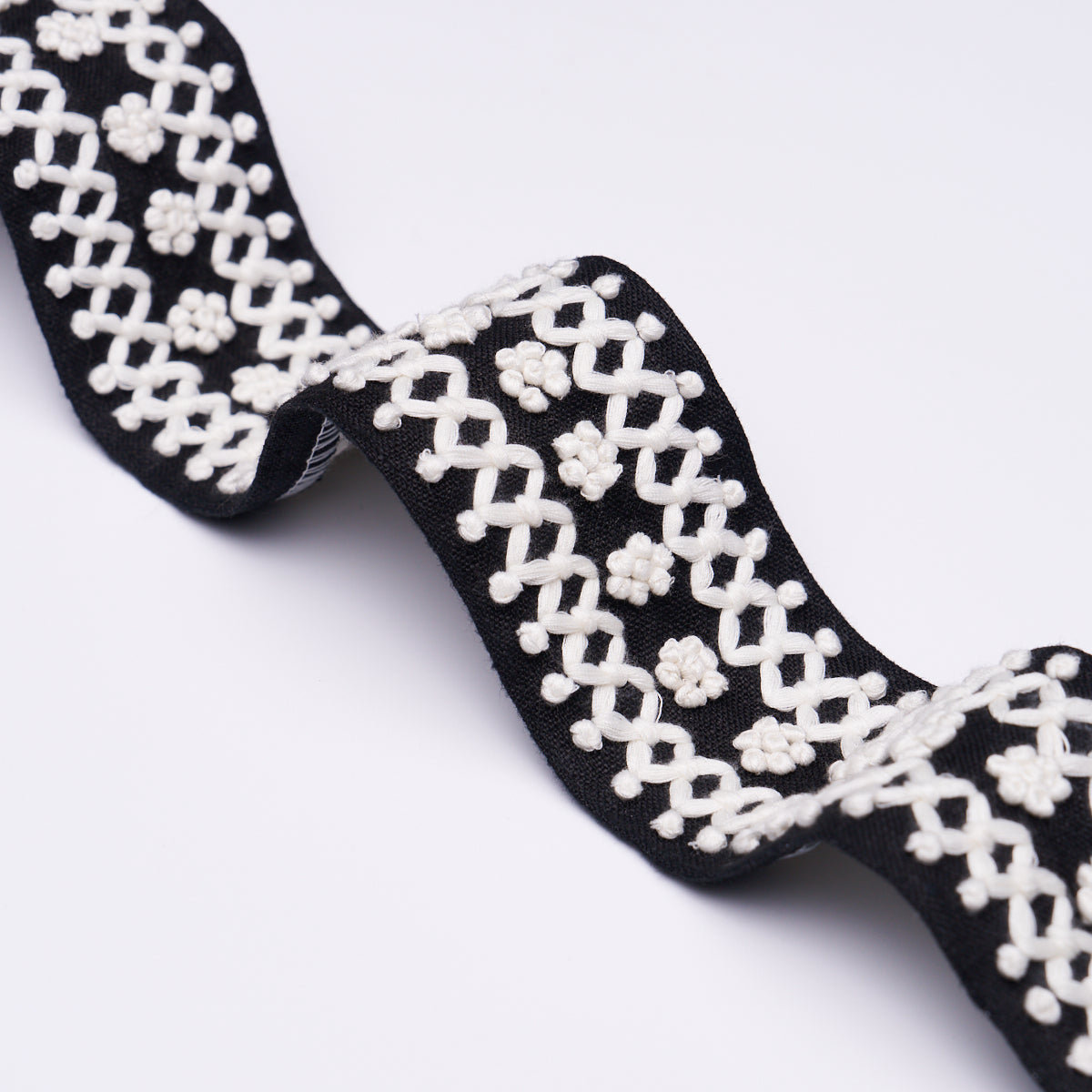 Schumacher 85301 SUNNYVALE TAPE in ONYX Trim - PERENNIAL FAV