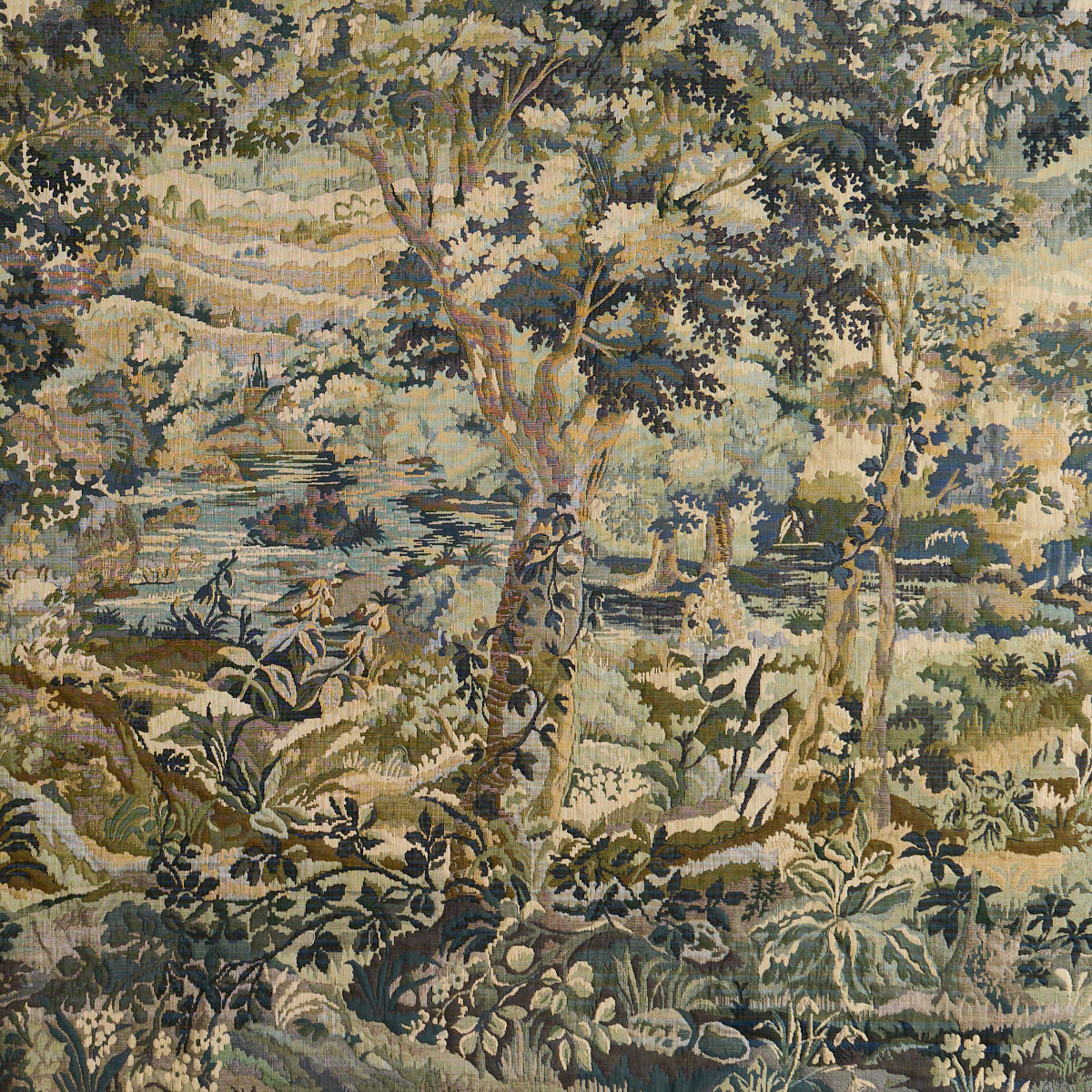 Schumacher 85370 FLEMISH TAPESTRY in VERT Fabric - SCHUMACHE