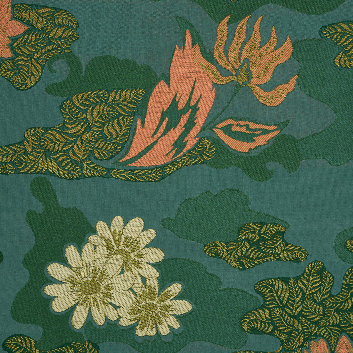 Schumacher 85500 LIAN DREAM in TURQUOISE Fabric - LAURA GONZ
