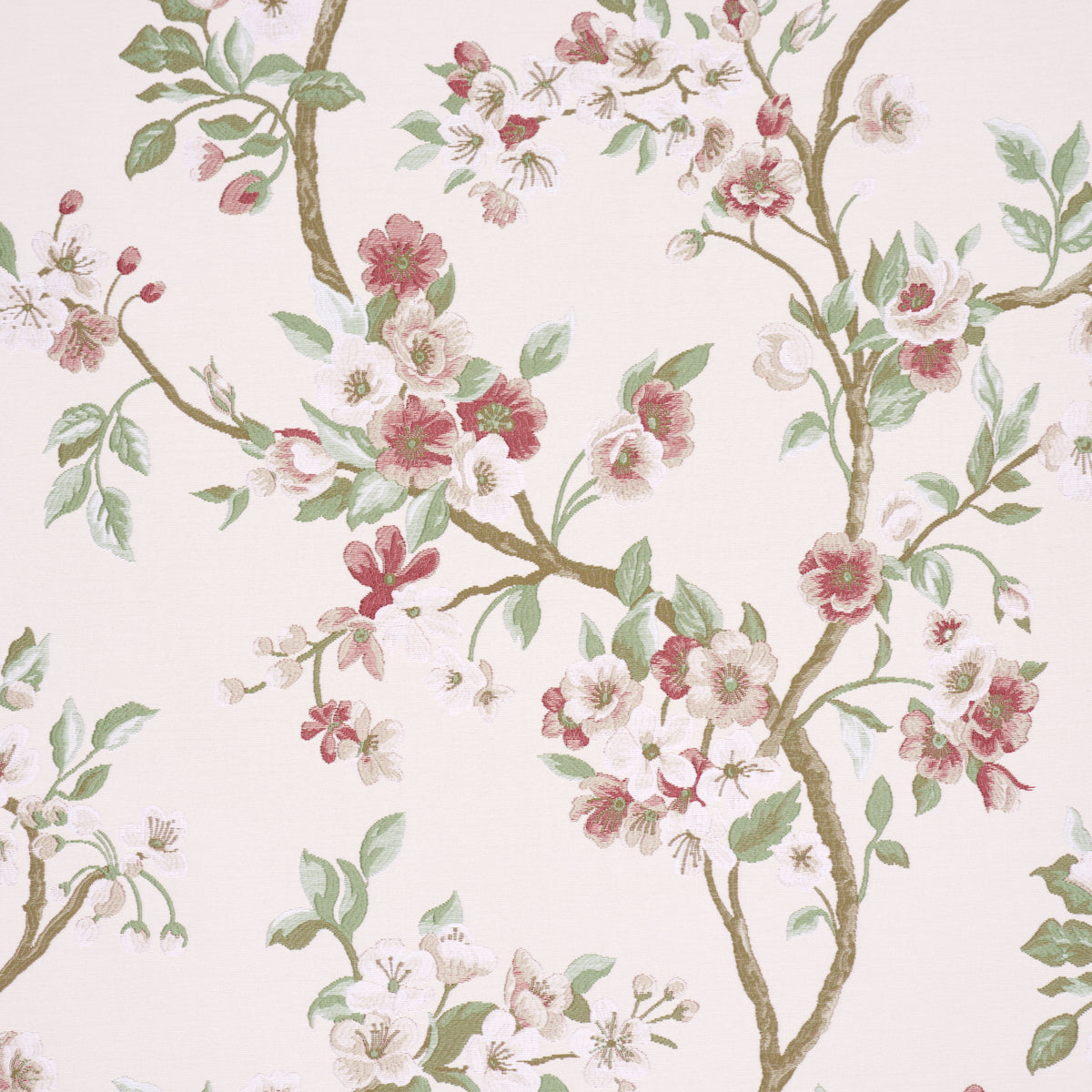 Schumacher 86221 CHERRY BLOSSOM in CHERRY Fabric - SCHUMACHE