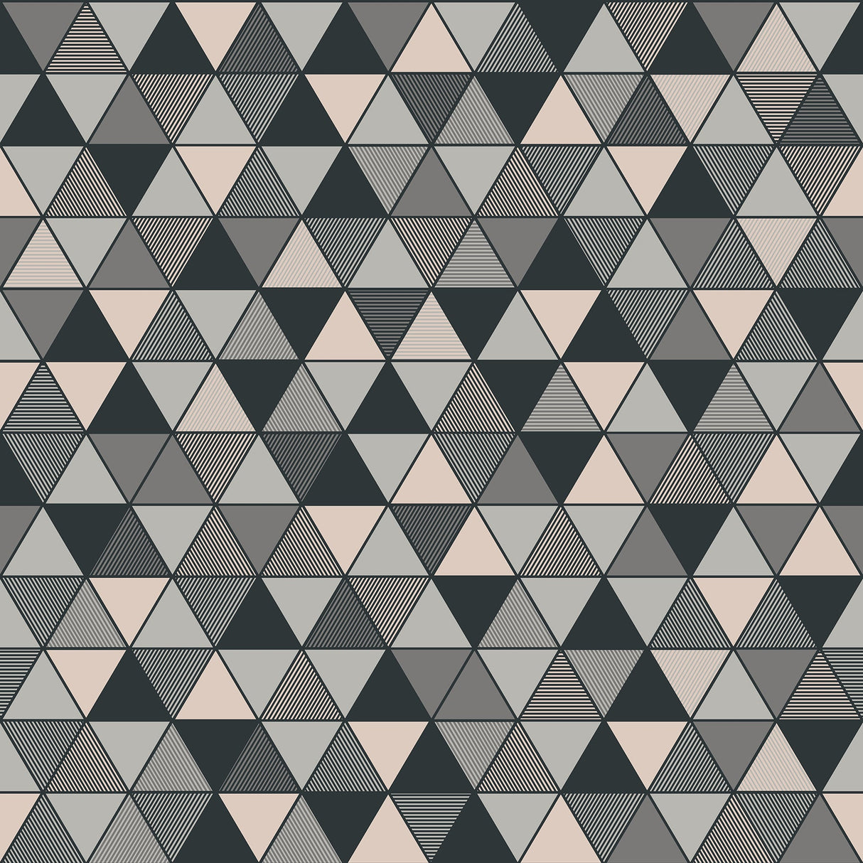 Engblad & Co 8811 Triangular Grey Geometric Wallpaper