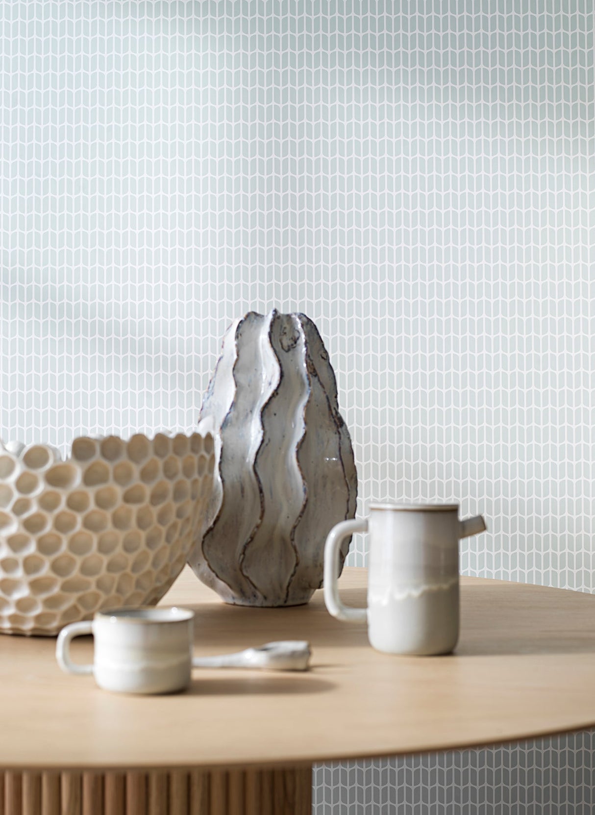 Engblad & Co 8814 Petal Slate Geometric Wallpaper