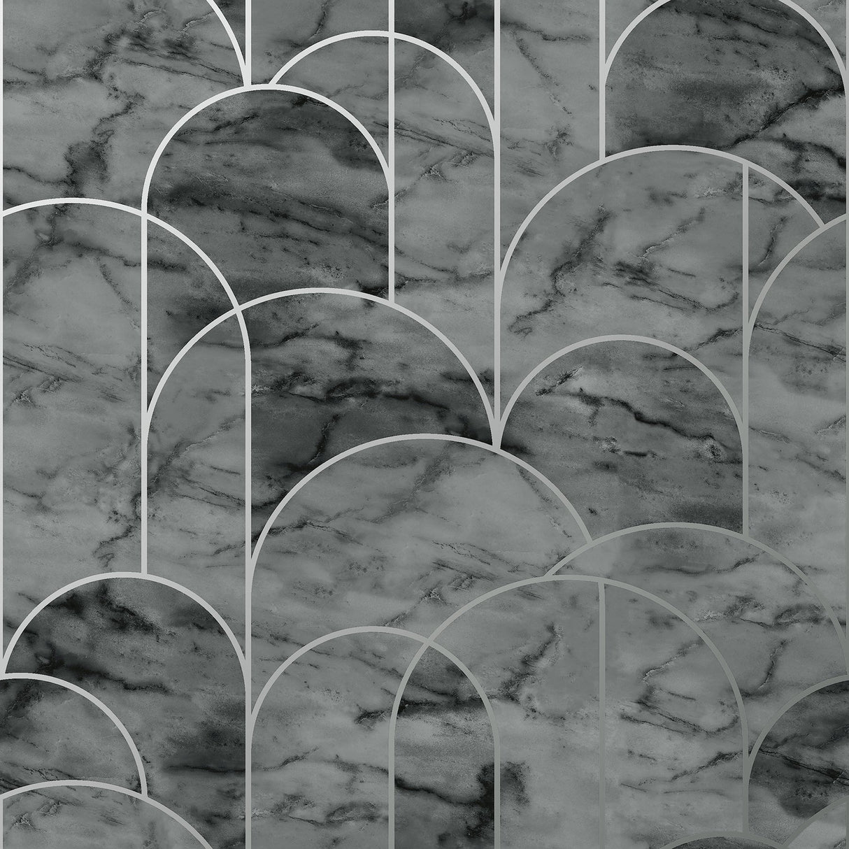 Engblad & Co 8824 Arch Grey Geometric Wallpaper