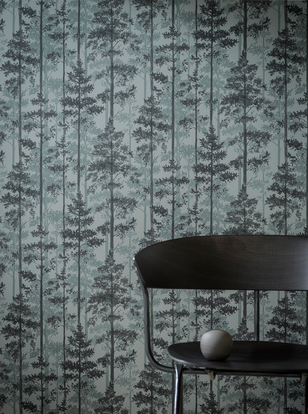 Engblad & Co 8826 Pine Sage Silhouette Trees Wallpaper