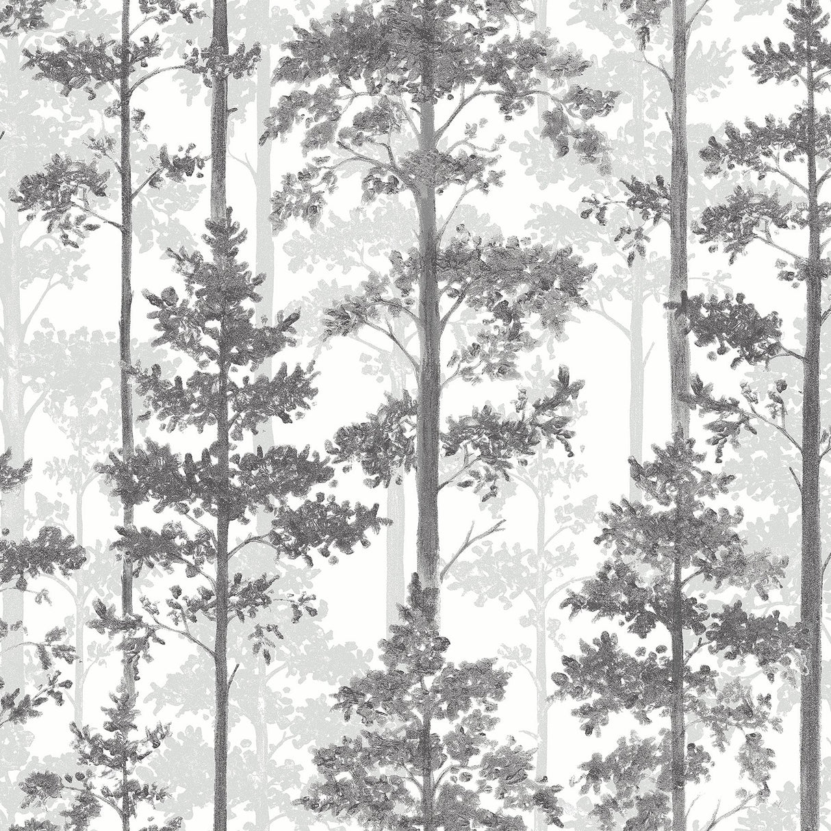 Engblad & Co 8827 Pine Multicolor Silhouette Trees Wallpaper