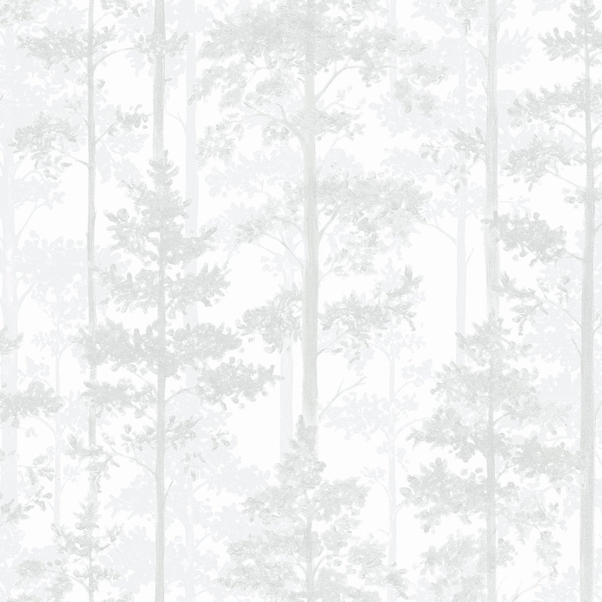 Engblad & Co 8828 Pine Off-White Silhouette Trees Wallpaper