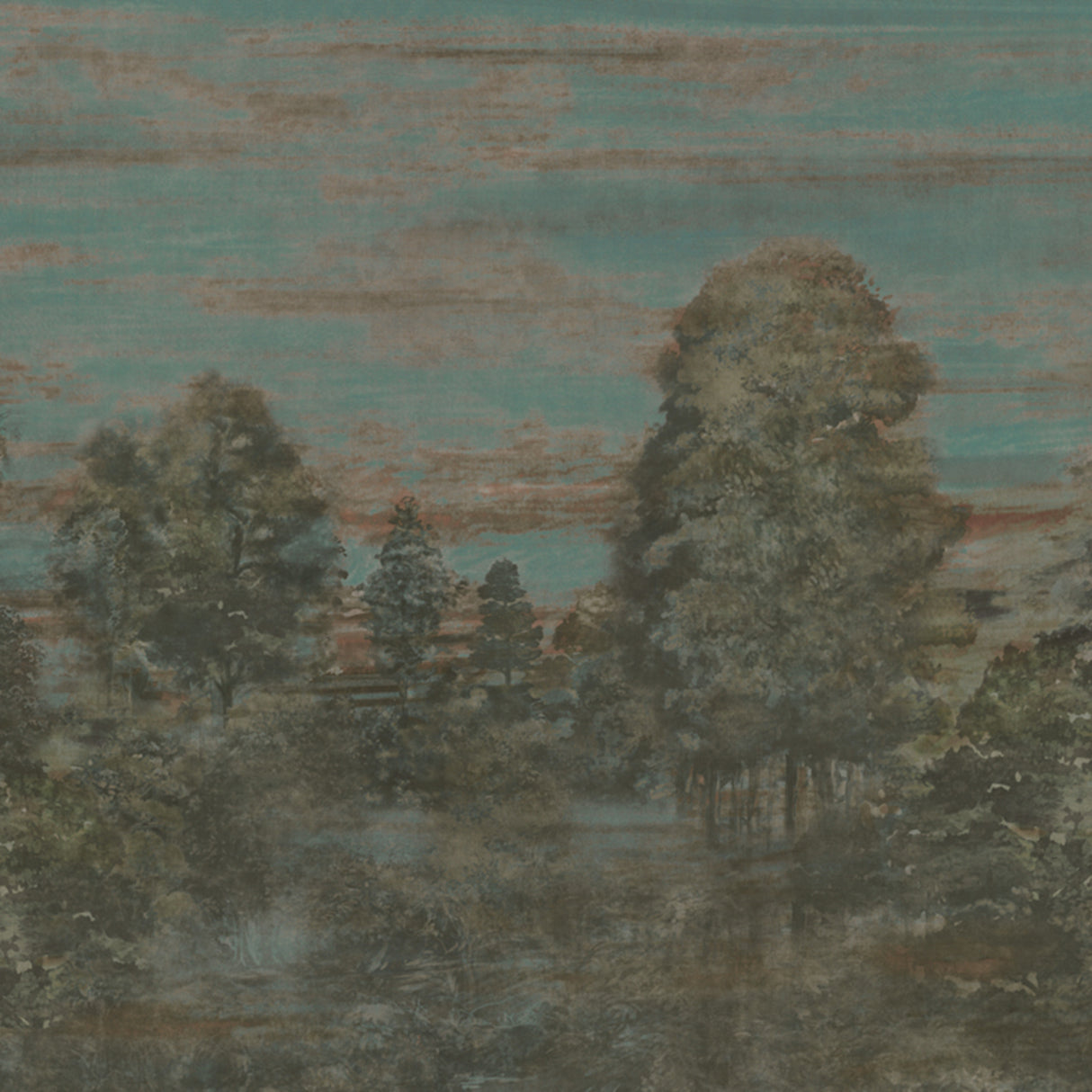 Armani MACBETH AB 9055 in Blue/Green Mural - Precious Fibers