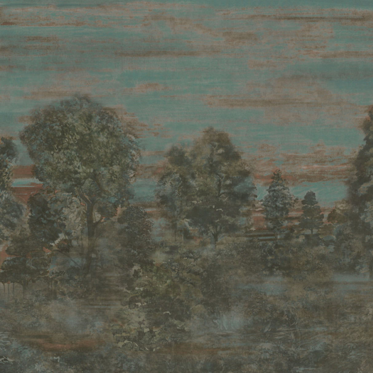 Armani MACBETH 9056 in Blue/Green Mural - Precious Fibers