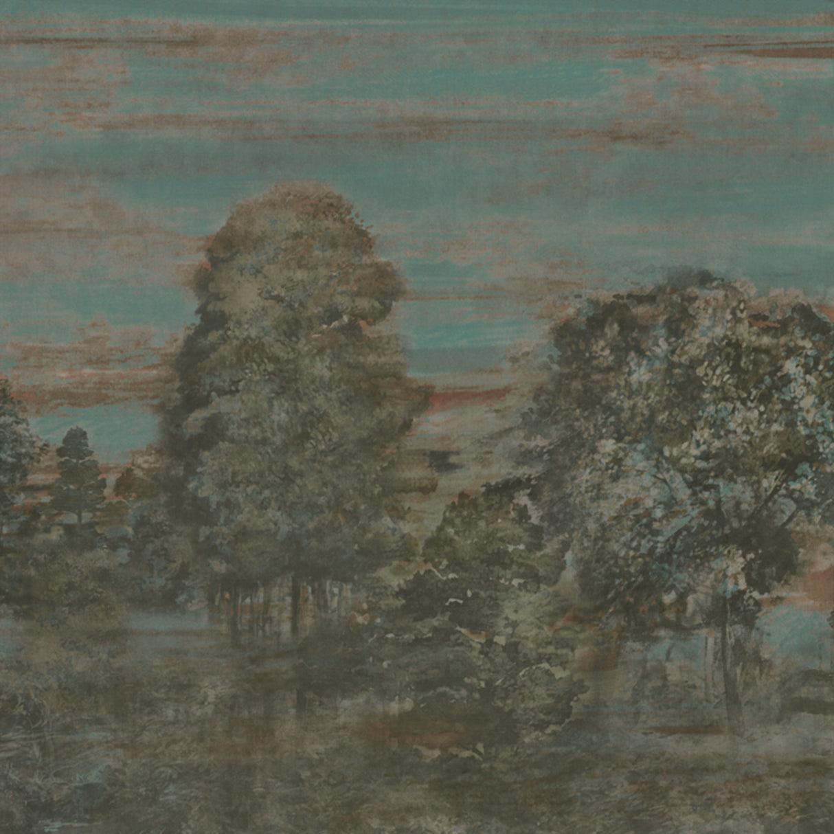 Armani MACBETH 9057 in Blue/Green Mural - Precious Fibers