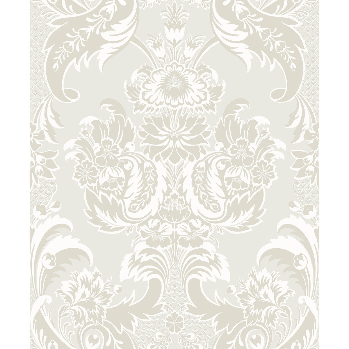 COLE & SON 94/3015.CS.0 WYNDHAM WHITE AND PEARL Wallpaper - Eade's Wallpaper