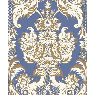 COLE & SON 94/3016.CS.0 WYNDHAM BLUE AND GOLD Wallpaper - Eade's Wallpaper
