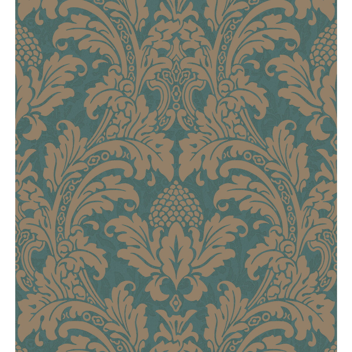 COLE & SON 94/6031.CS.0 BLAKE TEAL AND SILVER Wallpaper - Eade's Wallpaper