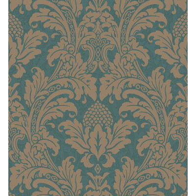 COLE & SON 94/6031.CS.0 BLAKE TEAL AND SILVER Wallpaper - Eade's Wallpaper