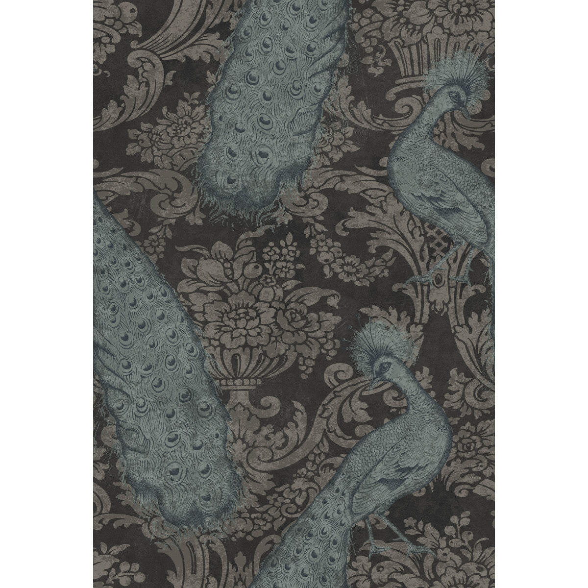 COLE & SON 94/7041.CS.0 BYRON TEAL AND GRAPHITE Wallpaper - Eade's Wallpaper