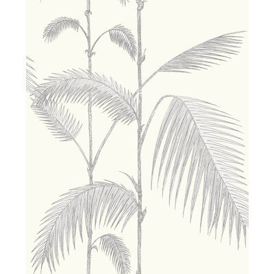 COLE & SON 95/1008.CS.0 PALM LEAVES GREY/WHITE Wallpaper - Eade's Wallpaper