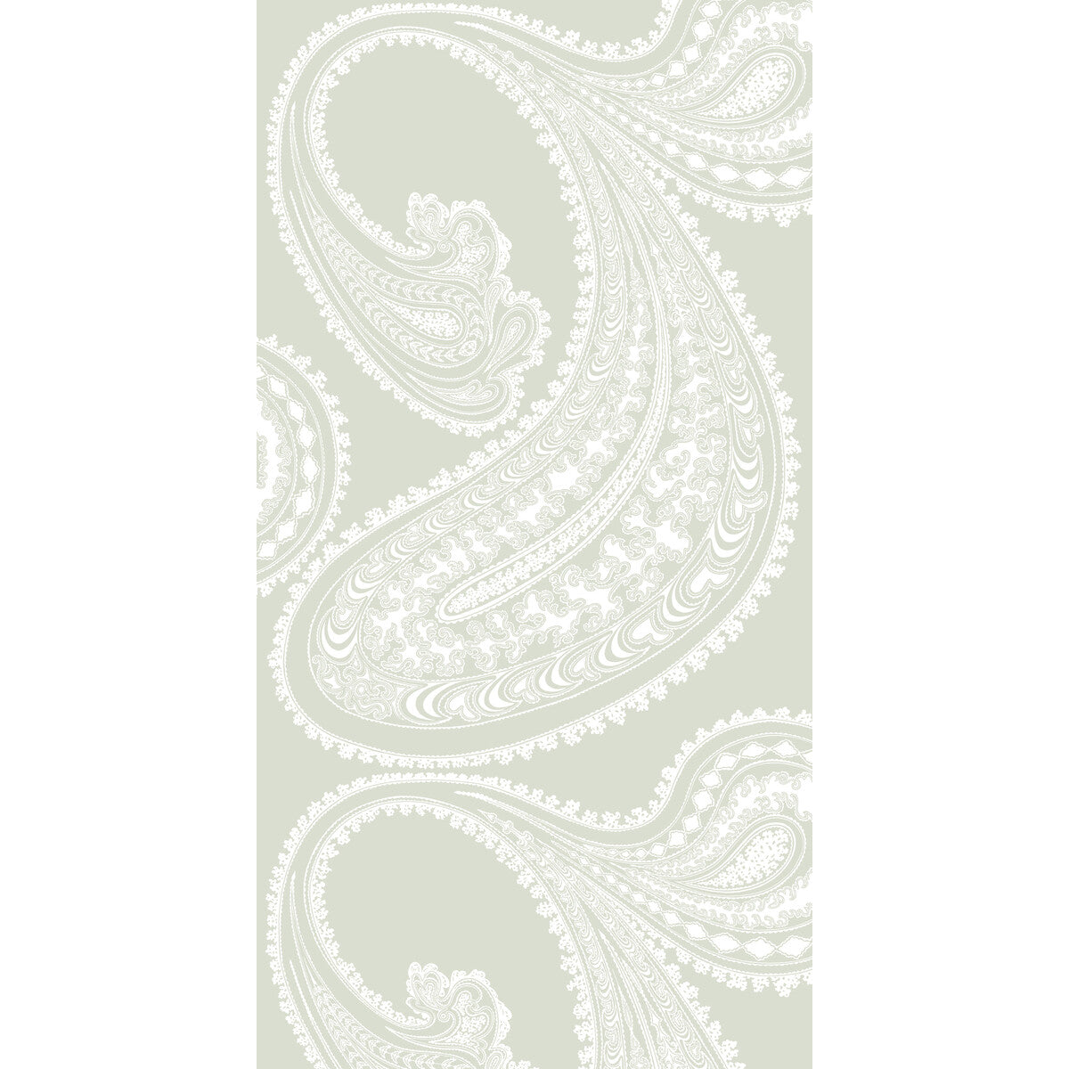 COLE & SON 95/2063.CS.0 RAJAPUR WHITE/OLIVE Wallpaper - Eade's Wallpaper