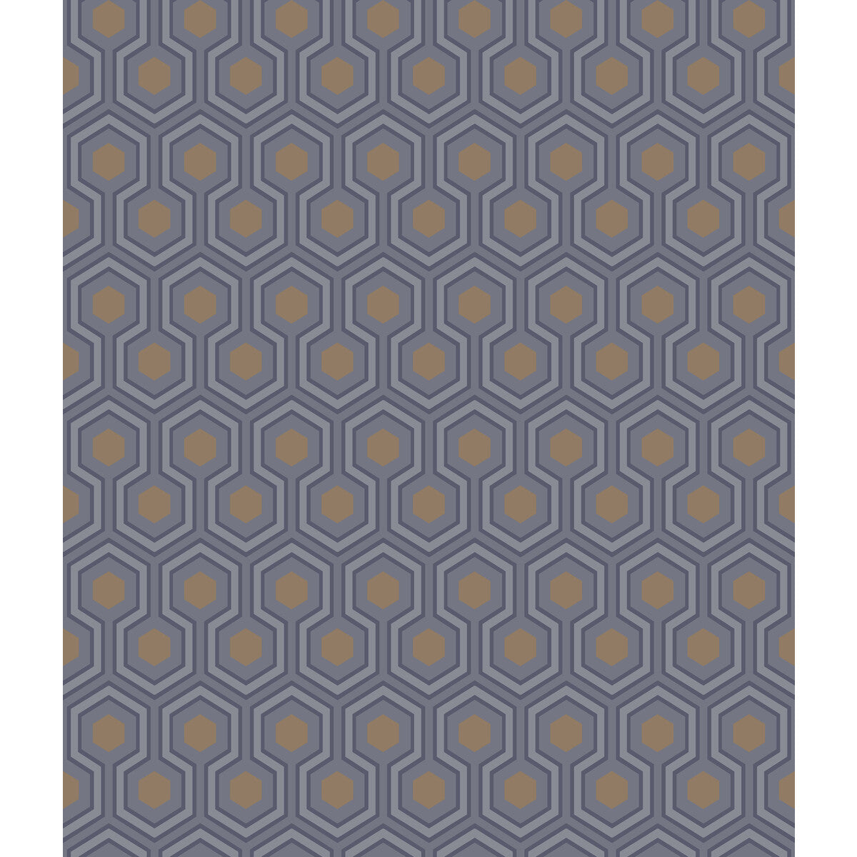COLE & SON 95/3015.CS.0 HICKS HEXAGON DK GRY/BRONZ Wallpaper - Eade's Wallpaper