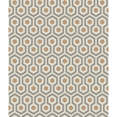 COLE & SON 95/3017.CS.0 HICKS HEXAGON GOLD/TAUPE Wallpaper - Eade's Wallpaper