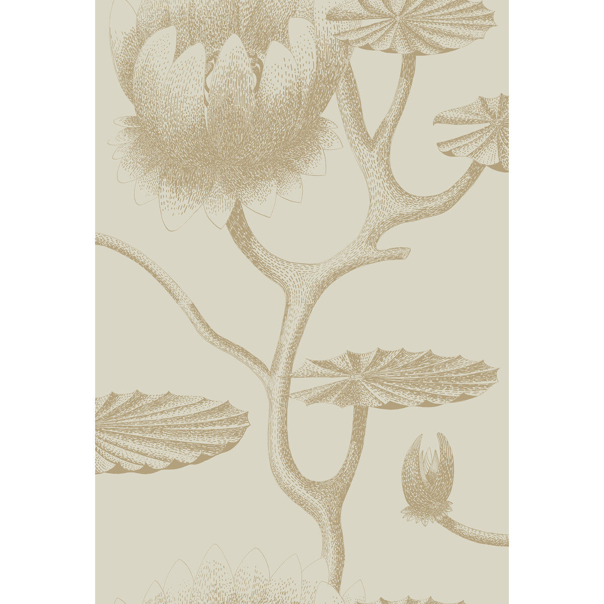 COLE & SON 95/4019.CS.0 LILY LINEN/GOLD Wallpaper - Eade's Wallpaper