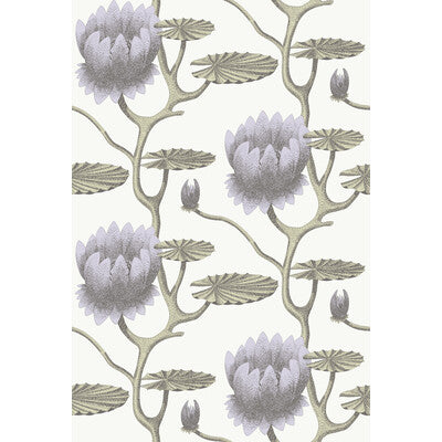 COLE & SON 95/4023.CS.0 SUMMER LILY LILAC/GRN/WT Wallpaper - Eade's Wallpaper