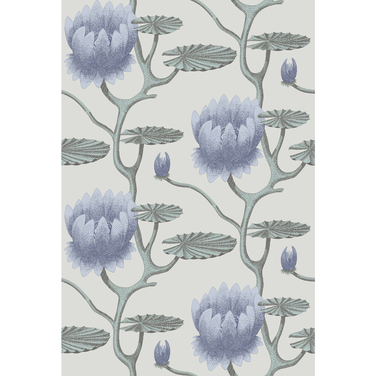 COLE & SON 95/4024.CS.0 SUMMER LILY BLU/AQ/PEARL Wallpaper - Eade's Wallpaper