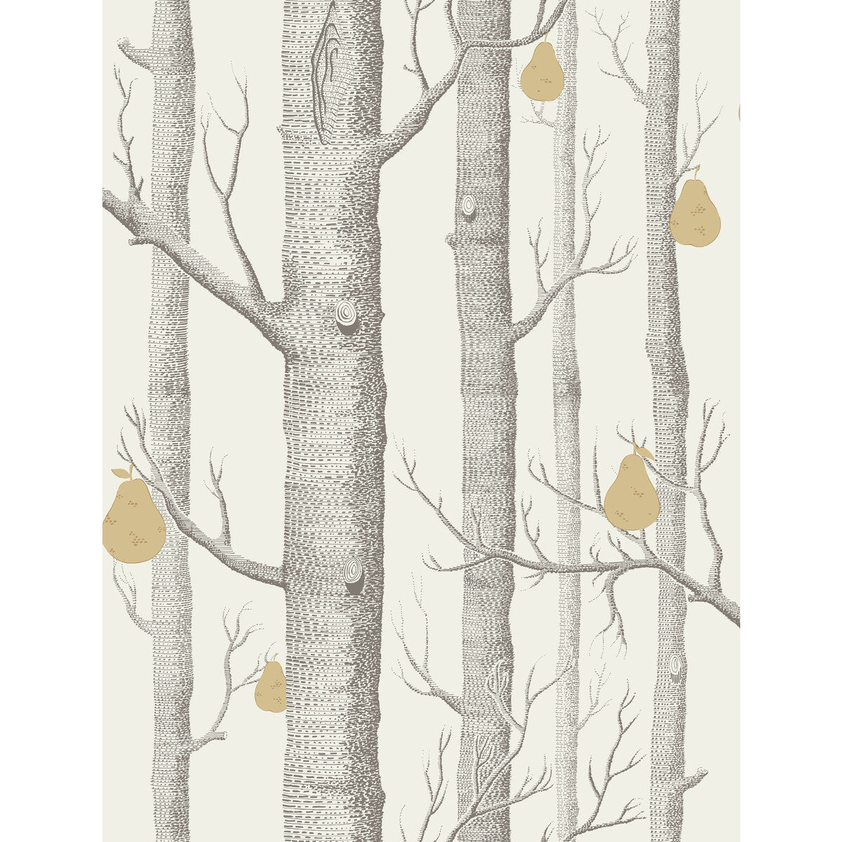 COLE & SON 95/5032.CS.0 WOODS & PEARS CHARCL/LIN/GLD Wallpaper - Eade's Wallpaper