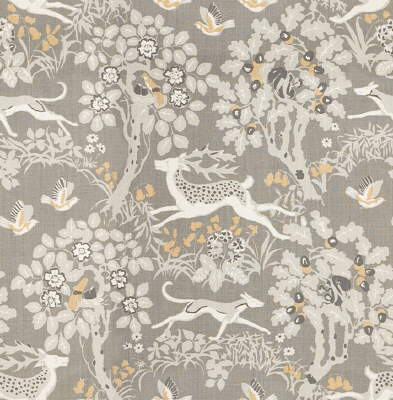 LEE JOFA 970089.114.0 MILLE FLEUR SILVER Fabric - Eade's Wallpaper
