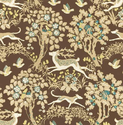 LEE JOFA 970089.613.0 MILLE FLEUR SABLE Fabric - Eade's Wallpaper