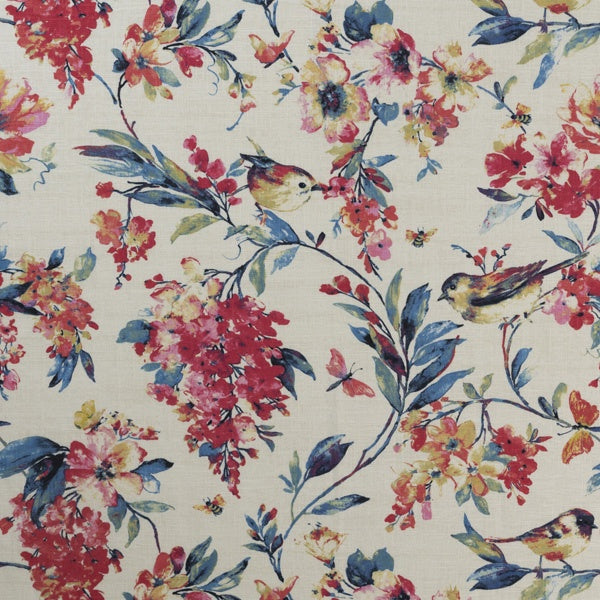 Mitchell MDS FF-2106-12 Floral,Traditional Lismore-Blueberry - Eade's Wallpaper