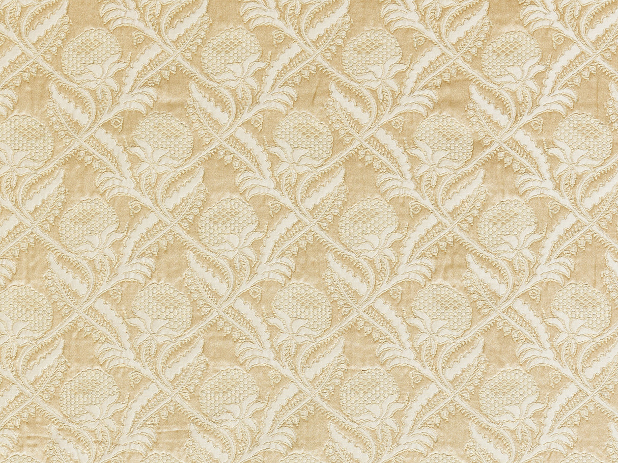 Scalamandre A0 00017588 BEIGE DROGUET LAMPAS Fabric - Eade's Wallpaper