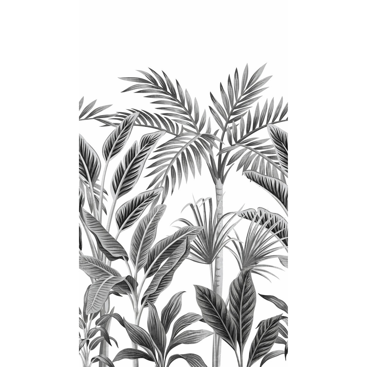 Galerie Orom II Branched Leaves Motive Black Mural A40801